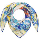 Schals & Tücher Codello Tuch mit Zitronen-Motiv Blau (BLU2) ONESIZE