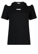 Jersey LIU.JO T-Shirt mit Cut-Outs Schwarz (22222)