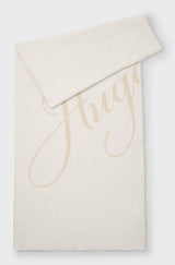 Schals & Tücher HUGO Schal aus Woll-Mix mit Jacquard-Logo Byanca Weiß (127) ONESIZE