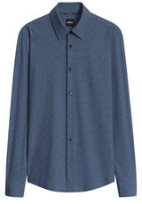 Hemden HUGO BOSS BLACK Hemd Roan aus Performance-Stretch-Jersey Blau (479)