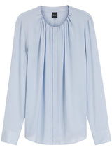 Blusen & Tuniken HUGO BOSS BLACK Bluse Banorah mit Raffungen Blau (527)