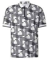 Jersey Bogner Funktions-Poloshirt mit Allover-Print Blau (A91)