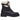 Schuhe LIU.JO Schnürboots aus Leder mit Teddydetails Schwarz (CALF LEATHER FUR BLACK)