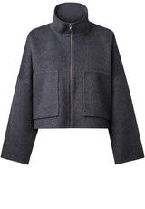 Produktbild 1 von DRYKORN Jacke Elstow mit hohem Stehkragen in Grau.