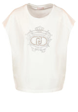 Jersey LIU.JO T-Shirt mit Strass Weiß (P9283)