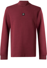 Jersey HUGO Langarmshirt Derytur mit Stehkragen Rot (654)
