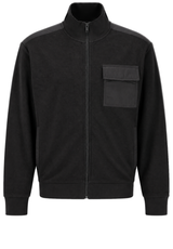 Produktbild 1 von HUGO BOSS ORANGE Sweatjacke Ze_Urban mit Brusttasche in Schwarz.