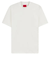 Jersey HUGO T-Shirt Dimersom aus Stretch-Baumwolle Weiß (102)