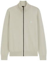 Produktbild 1 von HUGO BOSS ORANGE Strickjacke Kanozip mit Label-Patch in Beige.