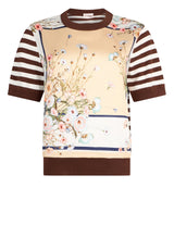 Pullover & Strickjacken LIU.JO Stricktop mit floralem Print Mehrfarbig (P9245)