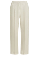 Hosen PENN&INK N.Y Leinen-Hose mit Bundfalten Beige (054)