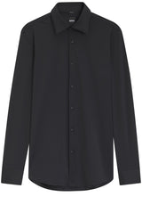Hemden HUGO BOSS BLACK Hemd Hank aus Performance-Stretch-Jersey Schwarz (001)