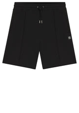 Hosen HUGO Shorts Dimacshort mit Stack-Logo-Besatz Schwarz (002)
