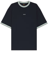 Jersey HUGO BOSS ORANGE T-Shirt Te_Blocks Blau (404)