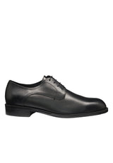 Schuhe HUGO BOSS BLACK Derbys aus Leder mit Nahtdetails Schwarz (001)