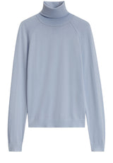 Produktbild 1 von HUGO BOSS BLACK Rollkragenpullover Frizani aus extrafeiner Merinowolle in Blau.