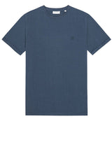 Jersey Les Deux T-Shirt mit Kontrast-Stickerei Blau (430)