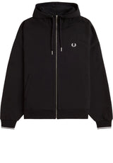 Sweat FRED PERRY Sweatjacke mit gesticktem Lorbeerkranz Schwarz (102)