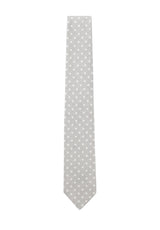Krawatten, Einstecktücher & Fliegen HUGO BOSS BLACK Krawatte aus Seiden-Leinen-Jacquard Grau (075) ONESIZE