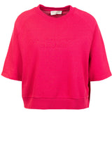 Jersey CAT NOIR T-Shirt mit Schriftzug-Stickerei Pink (58)