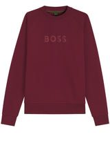 Sweat HUGO BOSS GREEN Sweatshirt Salbo mit Puff-Logo Rot (654)