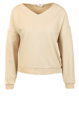 Pullover & Strickjacken PENN&INK N.Y Sweater mit Print auf der Rückseite Beige (409-05)