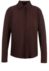 Blusen & Tuniken RAFFAELLO ROSSI Bluse mit verdeckter Knopfleiste Braun (588)