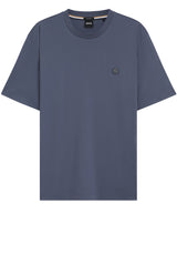 Produktbild 1 von HUGO BOSS BLACK T-Shirt Taut aus merzerisierter Baumwolle  in Blau.