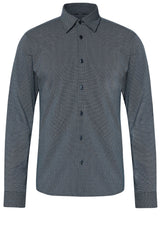 Hemden HUGO BOSS BLACK Hemd P-Roan mit Allover-Print Blau (404)