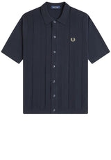 Jersey FRED PERRY Strickhemd mit vertikalen Streifen Blau (608)