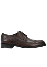 Produktbild 1 von HUGO BOSS BLACK Derby Tayil mit Brogue-Details in Braun.