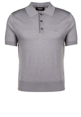 Jersey DSQUARED2 Poloshirt aus Wolle Grau (858)