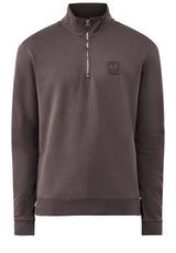 Sweat BELSTAFF ENGLAND Sweatshirt Curator Quarter Zip Braun (ARMY OLIVE)