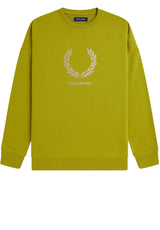 Sweat FRED PERRY Sweatshirt mit Logo-Print Grün (Z17)