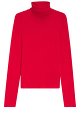 Jersey HUGO BOSS ORANGE Langarmshirt Eliana mit Rollkragen Rot (627)