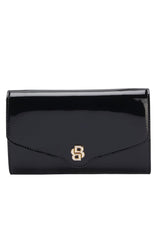 Produktbild 1 von HUGO BOSS BLACK Clutch Beyond mit goldfarbener Metallkette in Schwarz.