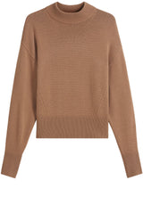 Produktbild 1 von HUGO Strickpullover Sorellenio mit Stehkragen in Braun.