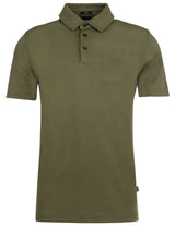 Jersey HUGO BOSS BLACK Poloshirt Palosh aus Interlock-Baumwolle Oliv (347)