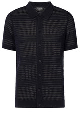 Pullover & Strickjacken Strellson Strick-Hemd Ander Blau (402)