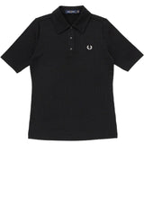 Jersey FRED PERRY Poloshirt mit transparenter Struktur Schwarz (102)