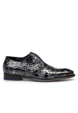 Produktbild 1 von VAN BOMMEL Lackleder-Anzugschuh mit Metallic-Effekt in Blau.