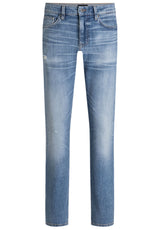 Jeans HUGO BOSS ORANGE Jeans Delaware mit Destroyed-Effekt Blau (418)