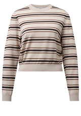 Produktbild 1 von DRYKORN Feinstrickpullover mit Streifenmuster in Beige.