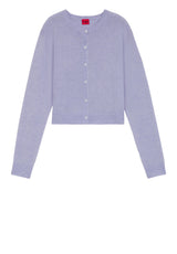 Pullover & Strickjacken HUGO Cardigan Sfebra mit tonaler Logo-Stickerei Lila (520)