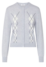 Pullover & Strickjacken LIU.JO Cardigan mit Argyle-Muster Grau (L9208)