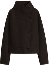 Jacken & Mäntel HUGO BOSS ORANGE Kurzmantel Calola mit Fischgratmuster Braun (977)