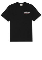 Produktbild 1 von Les Deux T-Shirt mit Prints auf der Vorder-und Rückseite in Schwarz.
