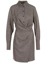Produktbild 1 von PATRIZIA PEPE Minikleid in Wickel-Optik in Grau.