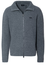 Produktbild 1 von ELIAS RUMELIS Strickjacke im Troyer-Stil in Grau.