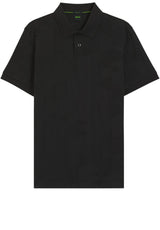 Jersey HUGO BOSS GREEN Poloshirt Network Pirax mit geometrischem Muster Schwarz (001)